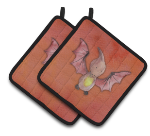Animal Watercolor Pair of Pot Holders (Animal: Pterodactyl)