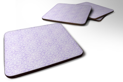 Gemoetric Circles/Watercolor Foam Coaster (Color: Purple, size: 3.5 x 3.5)