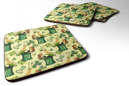 Watecolor Foam Coaster (Color: St Patrick's Day Party, size: 3.5 x 3.5)