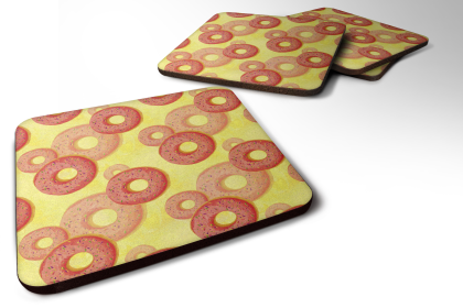 Watecolor Foam Coaster (Color: Just Donuts, size: 3.5 x 3.5)