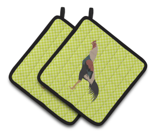 Bird on Pair of Pot Holders (Breed: Kulang Chicken)