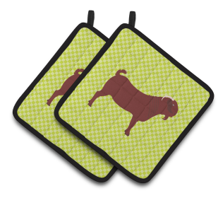 Kalahari Red Goat Animal on Pair of Pot Holders (Breed: Kalahari Red Goat)