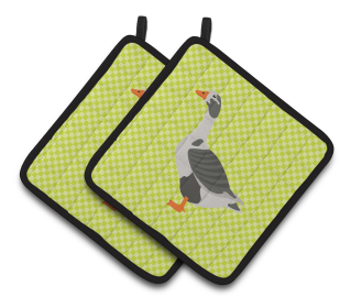 Bird on Pair of Pot Holders (Breed: West of England Goose)