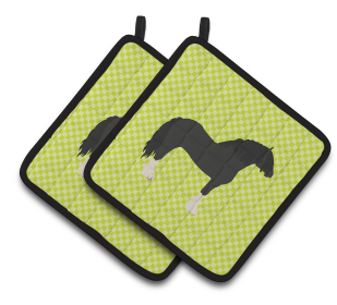 Bird on Pair of Pot Holders (Breed: Pomeranian Rogener Goose #2)
