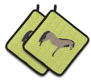Welsh Pony Horse Animal on Pair of Pot Holders (Breed: Welsh Pony Horse)