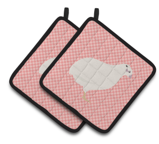 Texas Quail  Bird on Pair of Pot Holders (Breed: Texas Quail)