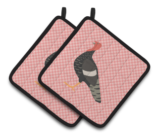 Marragansett Turkey Bird on Pair of Pot Holders (Breed: Marragansett Turkey)