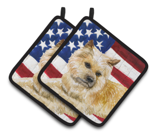 Dog Art Seasonal Pair of Pot Holders (Dog Breed: Cairn Terrier)