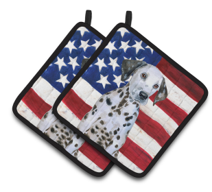 Dog Art Seasonal Pair of Pot Holders (Dog Breed: Dalmatian Puppy)