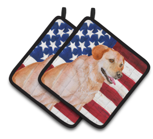 Dog Art Seasonal Pair of Pot Holders (Dog Breed: Labrador Retriever)