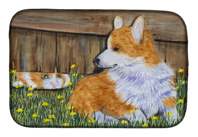 Dish Drying Mat (Breed: Corgi)