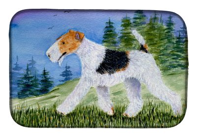 Fox Terrier Dish Drying Mat (Breed: Fox Terrier 1)