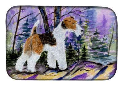 Fox Terrier Dish Drying Mat (Breed: Fox Terrier 2)