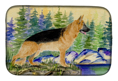 German Shepherd Dish Drying Mat (Breed: German Shepherd)