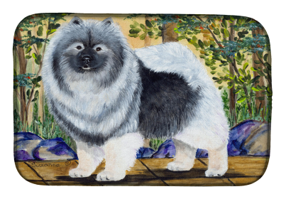 Keeshond Dish Drying Mat (Breed: Keeshond1)