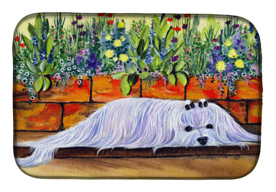 Maltese Dish Drying Mat (Breed: Maltese1)