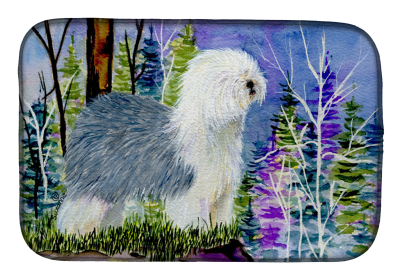 Old English Sheepdog Dish Drying Mat (Breed: Old English Sheepdog 1)