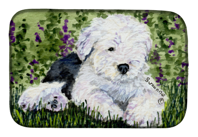 Old English Sheepdog Dish Drying Mat (Breed: Old English Sheepdog 2)