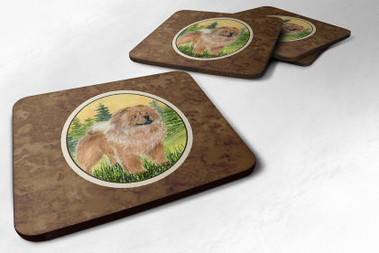 Chow Chow Foam Coaster Set of 4 (Color: SS7004FC, size: 3.5 x 3.5)