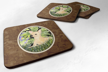 Chihuahua Foam Coaster Set of 4 (Color: SS8325FC, size: 3.5 x 3.5)