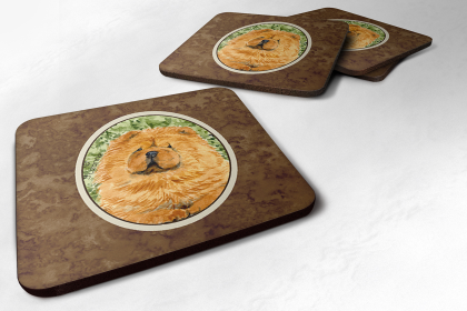 Chow Chow Foam Coaster Set of 4 (Color: SS8709FC, size: 3.5 x 3.5)