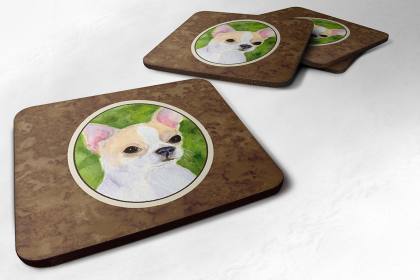 Chihuahua Foam Coaster Set of 4 (Color: SS8786FC, size: 3.5 x 3.5)