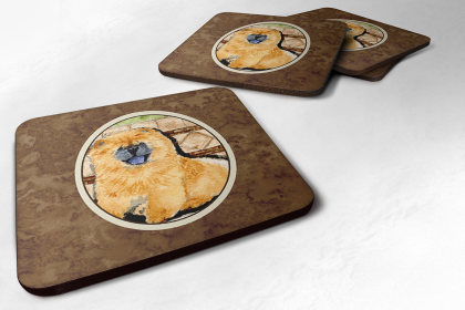 Chow Chow Foam Coaster Set of 4 (Color: SS8875FC, size: 3.5 x 3.5)