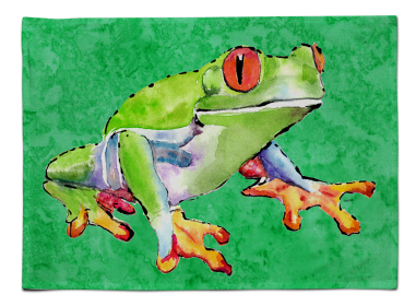 Frog Fabric Placemat (Color: Green Tree Frog, size: 15.5 x 12)