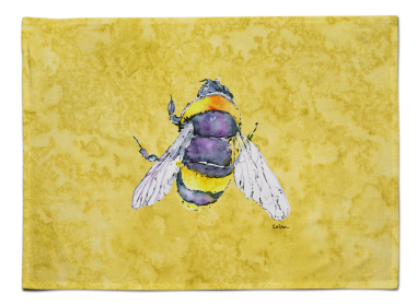 Bee Fabric Placemat (Color: Bee on Yellow #2, size: 15.5 x 12)