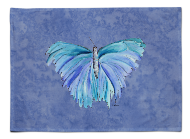 Butterfly Placemat (Color: Butterfly on Slate Blue, size: 15.5 x 12)