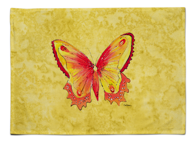 Butterfly Placemat (Color: Butterfly on Yellow, size: 15.5 x 12)