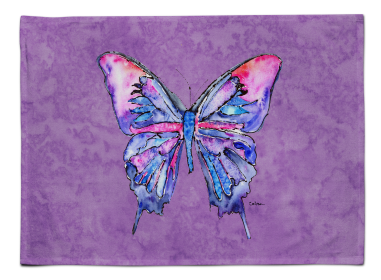 Butterfly Placemat (Color: Butterfly on Purple, size: 15.5 x 12)
