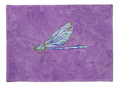 Dragonfly Foam Coaster (Color: Dragonfly on Purple 1, size: 15.5 x 12)