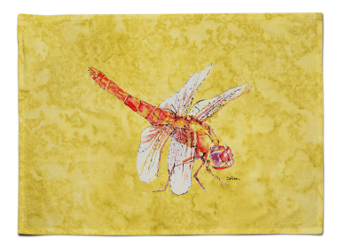 Dragonfly Foam Coaster (Color: Dragonfly on Yellow 1, size: 15.5 x 12)