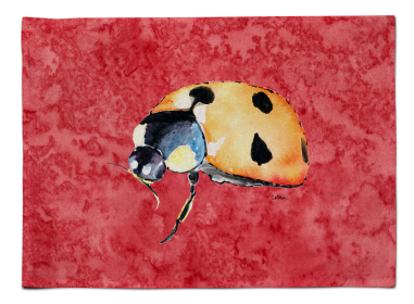 Lady Bug Fabric Placemat (Color: Lady Bug on Red #2, size: 15.5 x 12)