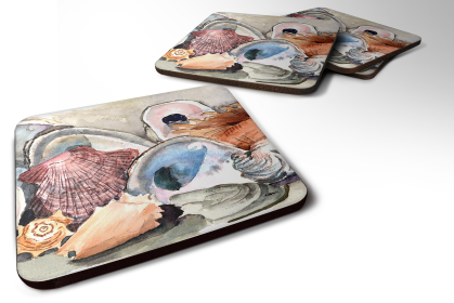 Shells Foam Coaster (Color: Sea Shells, size: 3.5 x 3.5)
