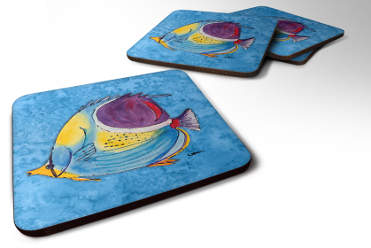 Fish/Sealife Foam Coaster (Color: Tropical Fish 2, size: 3.5 x 3.5)