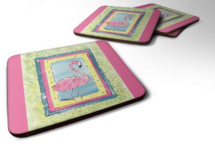 Bird - Foam Coaster (Color: Bird - Flamingo 1, size: 3.5 x 3.5)