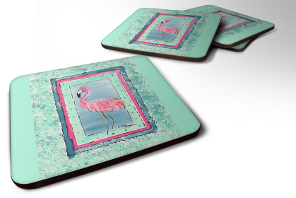 Bird - Foam Coaster (Color: Bird - Flamingo 3, size: 3.5 x 3.5)