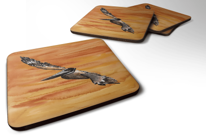 Bird - Foam Coaster (Color: Pelican 1, size: 3.5 x 3.5)