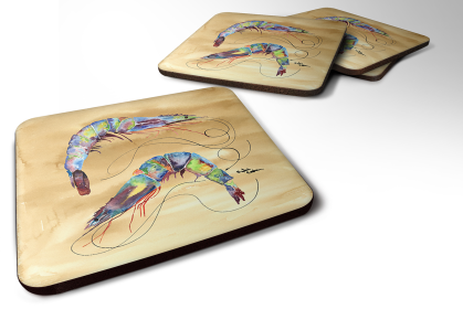 Shrimp Foam Coaster (Color: Shrimp Sandy B, size: 3.5 x 3.5)