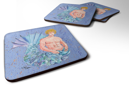 Merman Foam Coaster (Color: Blonde Merman, size: 3.5 x 3.5)