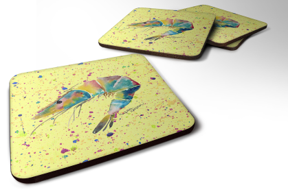 Shrimp Foam Coaster (Color: Shrimp 1, size: 3.5 x 3.5)
