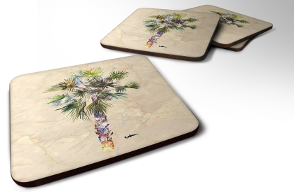 Palm Tree Foam Coaster (Color: Palm Tree #2, size: 3.5 x 3.5)