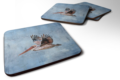Bird - Foam Coaster (Color: Pelican, size: 3.5 x 3.5)