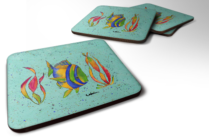 Fish/Sealife Foam Coaster (Color: Tropical Fish 1, size: 3.5 x 3.5)