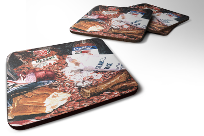 Food Foam Coaster (Color: Red Beans and Rice, size: 3.5 x 3.5)