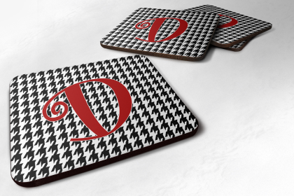 Letter Monogram - Foam Coaster Set of 4 (Letter: D)