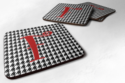 Letter Monogram - Foam Coaster Set of 4 (Letter: F)