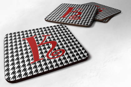 Letter Monogram - Foam Coaster Set of 4 (Letter: K)
